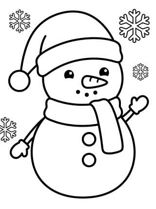Boneco de Neve Comemorativo para colorir Desenho de Boneco de Neve Comemorativo para colorir e imprimir grátis