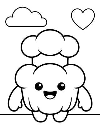 Desenho de Brioche do Chef para colorir e imprimir grátis