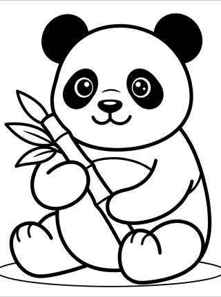 Coleção de desenhos para colorir: Pandas Fofos e Kawaii