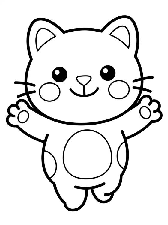 Desenho de Pandy Gato Dando Abraço de Ataque para colorir e imprimir grátis