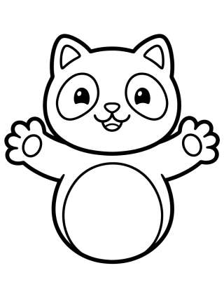 Coleção de desenhos para colorir: Pandy Gato para Colorir