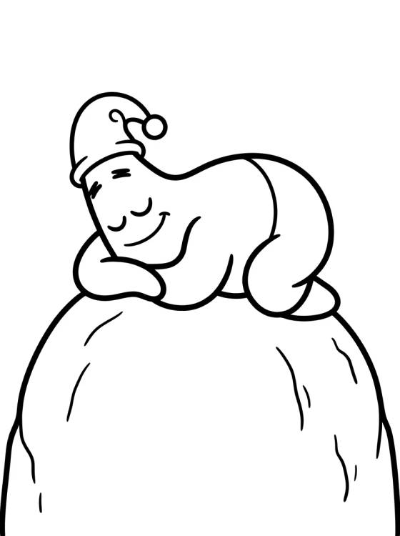 Patrick Estrela Dormindo na Pedra para colorir Desenho de Patrick Estrela Dormindo na Pedra para colorir e imprimir grátis