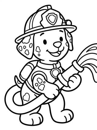 Desenho de Marshall o Cachorro Bombeiro para colorir e imprimir grátis