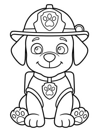 Marshall o Cão Bombeiro para colorir Desenho de Marshall o Cão Bombeiro para colorir e imprimir grátis