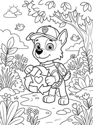 Desenho de Rocky Amigo da Natureza para colorir e imprimir grátis