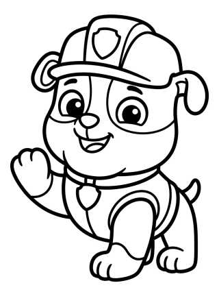 Rubble o Construtor Sorridente para colorir Desenho de Rubble o Construtor Sorridente para colorir e imprimir grátis