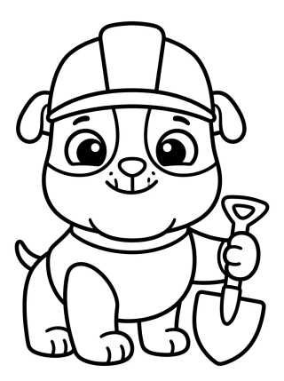 Rubble o Construtor Sorridente para colorir Desenho de Rubble o Construtor Sorridente para colorir e imprimir grátis