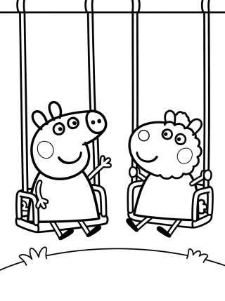 Coleção de desenhos para colorir: Peppa e Amigos para Colorir