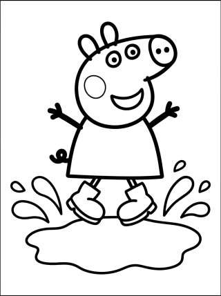 Coleção de desenhos para colorir: Desenhos da Peppa Pig para Colorir e Imprimir