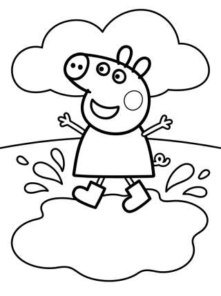 Coleção de desenhos para colorir: Desenhos da Peppa Pig para Colorir