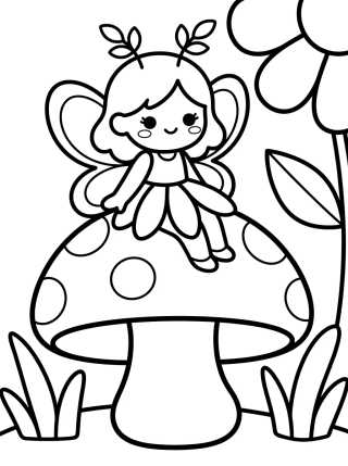 Fadinha das Flores para colorir Desenho de Fadinha das Flores para colorir e imprimir grátis