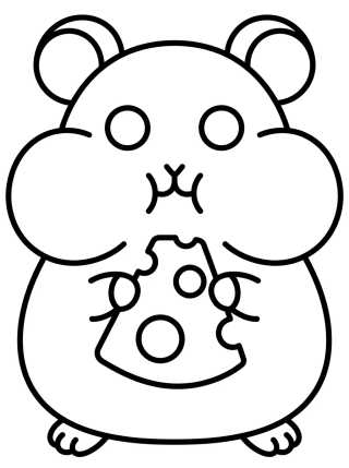 Hamster Fofo de Estimação para colorir Desenho de Hamster Fofo de Estimação para colorir e imprimir grátis