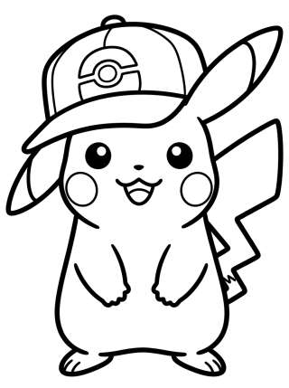 Coleção de desenhos para colorir: Pikachu Fofo e Kawaii
