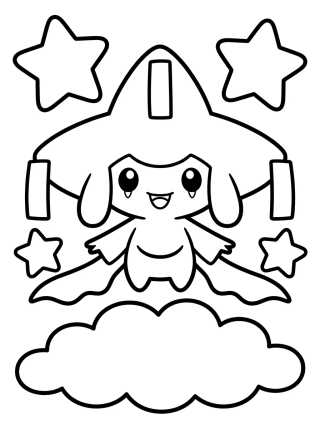 Desenho de Jirachi Realizador de Desejos para colorir e imprimir grátis
