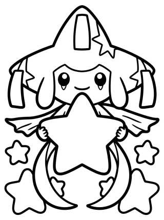 Jirachi Realizando Desejos para colorir Desenho de Jirachi Realizando Desejos para colorir e imprimir grátis