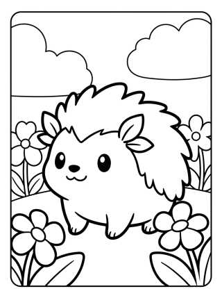 Shaymin Fofo com Flores para colorir Desenho de Shaymin Fofo com Flores para colorir e imprimir grátis