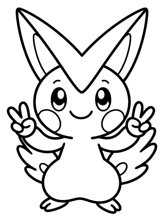 Desenho de Victini Vitorioso para colorir e imprimir grátis