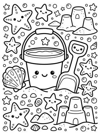 Balde e Pá de Areia para colorir Desenho de Balde e Pá de Areia para colorir e imprimir grátis