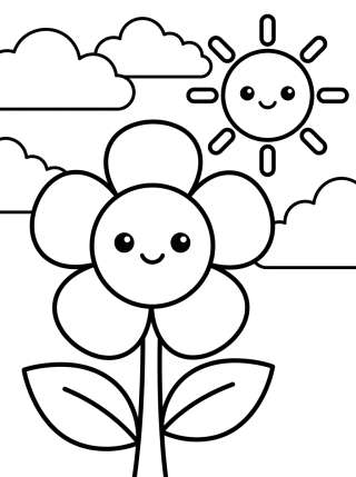 Coleção de desenhos para colorir: Desenhos da Primavera para Colorir