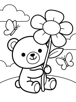 Coleção de desenhos para colorir: Primavera Fofa