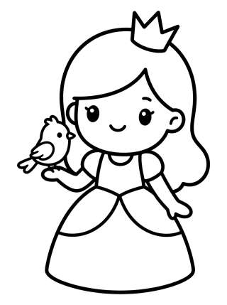 Coleção de desenhos para colorir: Princesas Fofas e Encantadas