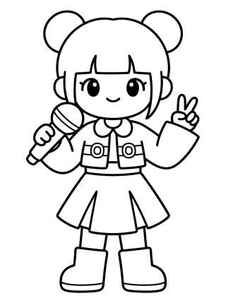 Coleção de desenhos para colorir: Roupas de Guerreiras K-Pop