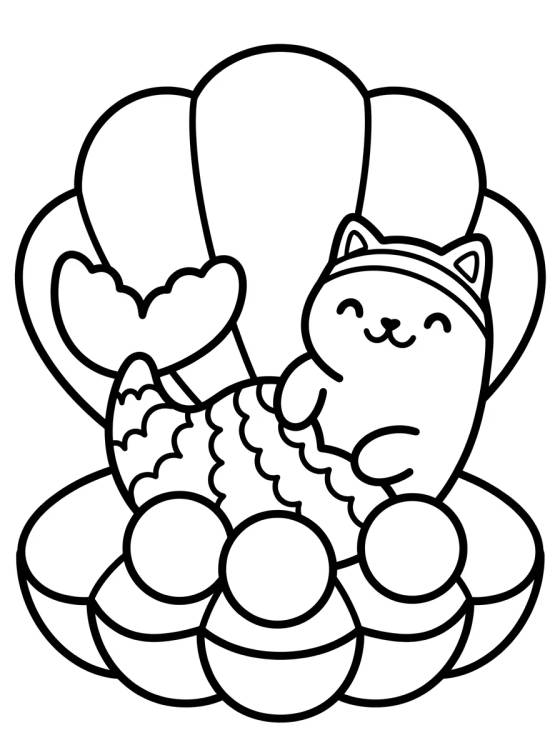 Sereiata Dentro de uma Concha Gigante para colorir Desenho de Sereiata Dentro de uma Concha Gigante para colorir e imprimir grátis
