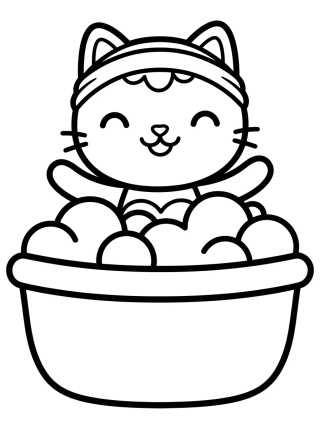 Desenho de Sereiata Sorridente no Spa para colorir e imprimir grátis