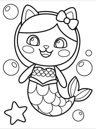 Sereiata Sorrindo no Fundo do Mar para colorir Desenho de Sereiata Sorrindo no Fundo do Mar para colorir e imprimir grátis