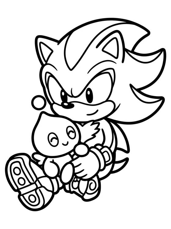 Shadow com Chao Fofinho para colorir Desenho de Shadow com Chao Fofinho para colorir e imprimir grátis