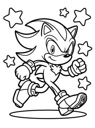 Desenho de Shadow Correndo Rápido para colorir e imprimir grátis