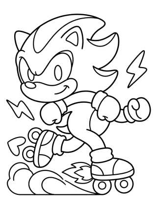 Desenho de Shadow Correndo Super Rápido para colorir e imprimir grátis