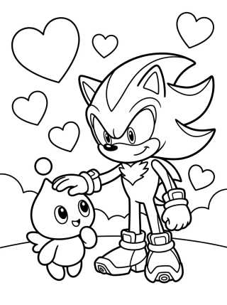 Desenho de Shadow e Amigo Chao para colorir e imprimir grátis