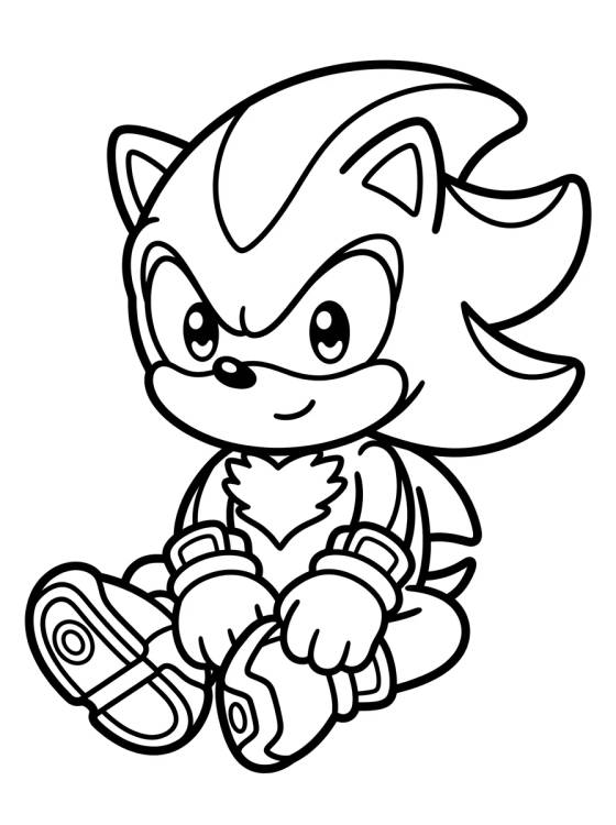Desenho de Shadow Fofo em Estilo Kawaii para colorir e imprimir grátis