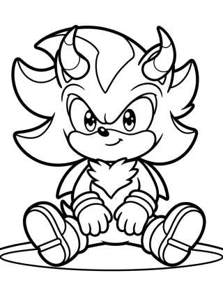 Desenho de Shadow Fofo Sorrindo para colorir e imprimir grátis