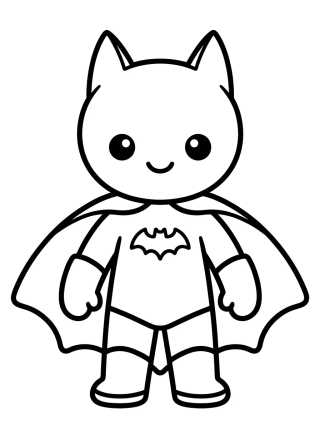 Menina Morcego Fofinha para colorir Desenho de Menina Morcego Fofinha para colorir e imprimir grátis