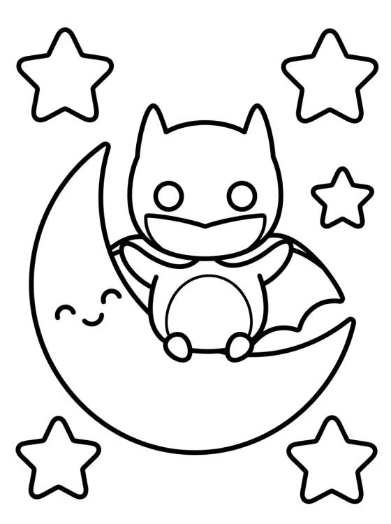 Super-Bat Fofinho Noturno para colorir Desenho de Super-Bat Fofinho Noturno para colorir e imprimir grátis