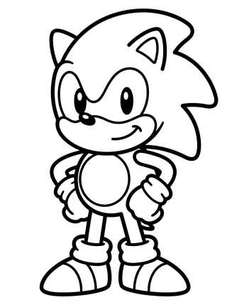 Super Sonic em Pose Heróica para colorir Desenho de Super Sonic em Pose Heróica para colorir e imprimir grátis
