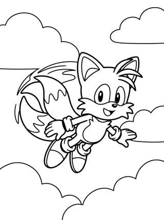 Coleção de desenhos para colorir: Tails do Sonic para Colorir