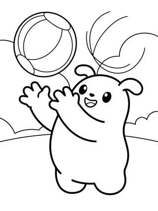 Tito Brincando com Bola para colorir Desenho de Tito Brincando com Bola para colorir e imprimir grátis