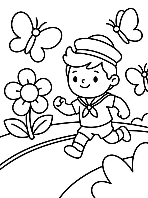 Tito Brincando no Parque para colorir Desenho de Tito Brincando no Parque para colorir e imprimir grátis