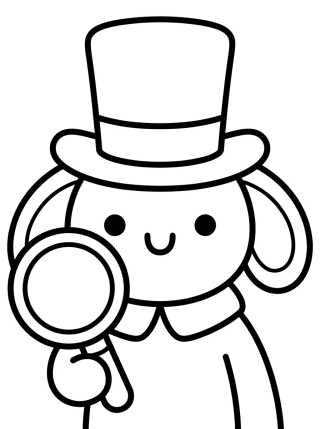 Tito com Cartola do Bita e Lupa de Detetive para colorir Desenho de Tito com Cartola do Bita e Lupa de Detetive para colorir e imprimir grátis