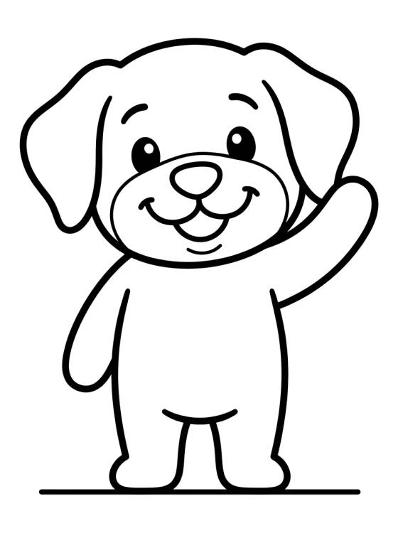Desenho de Tito Sorrindo e Acenando Alegremente para colorir e imprimir grátis