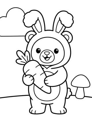 Ursinho Bobbie de Coelhinho para colorir Desenho de Ursinho Bobbie de Coelhinho para colorir e imprimir grátis