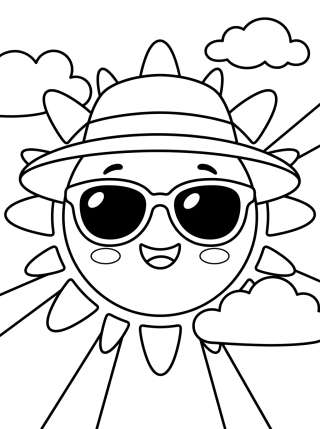 Coleção de desenhos para colorir: Verão Encantado para Colorir