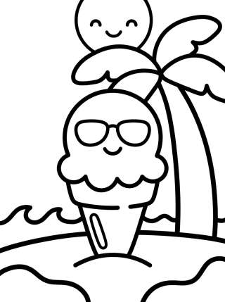 Coleção de desenhos para colorir: Desenhos de Verão para Colorir