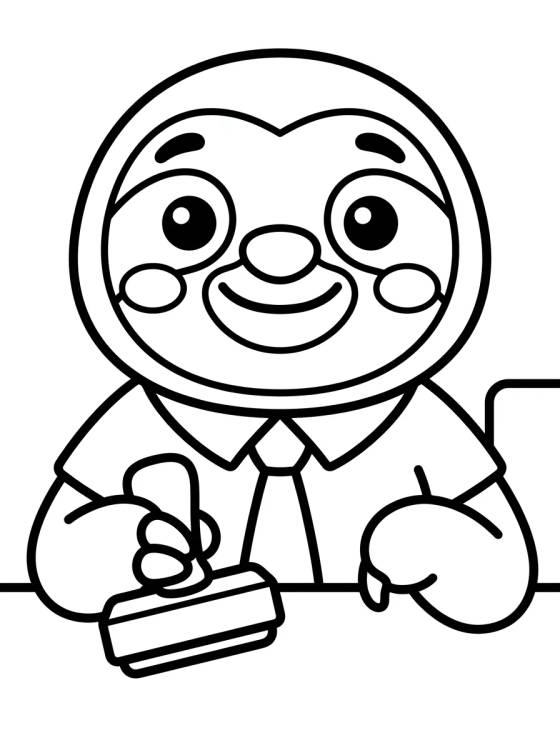 Flash a Preguiça Fofa para colorir Desenho de Flash a Preguiça Fofa para colorir e imprimir grátis