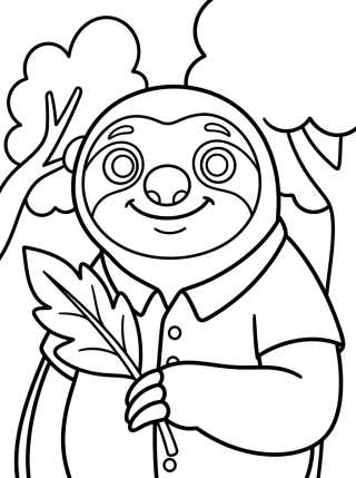 Flash a Preguiça Fofinha para colorir Desenho de Flash a Preguiça Fofinha para colorir e imprimir grátis