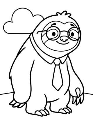 Desenho de Flash a Preguiça Fofinha para colorir e imprimir grátis