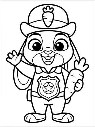 Judy Hopps Policial Fofa para colorir Desenho de Judy Hopps Policial Fofa para colorir e imprimir grátis